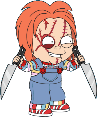 Collection Of Free Chucky Drawing Cartoon On Ubisafe - Chucky Family Guy Png (344x413), Png Download