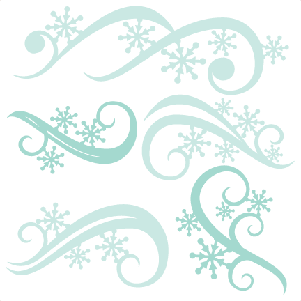 Winter Flourishes Svg Scrapbook Title Winter Svg Cut - Free Snowflake Svg (432x432), Png Download