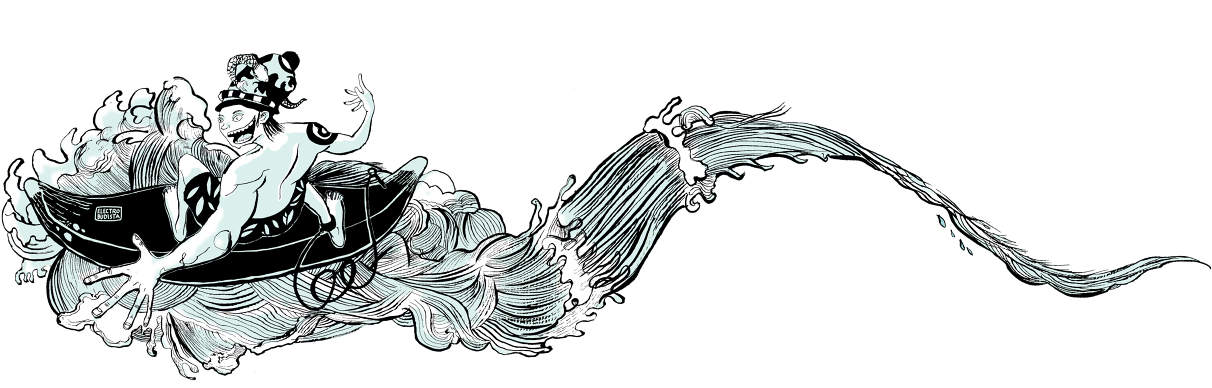 This Is Lebranchón Surfer God Of Pradomar- - Illustration (1250x413), Png Download