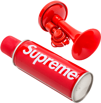 Air Horn - Supreme Air Horn One Size Red Su0388 (600x360), Png Download