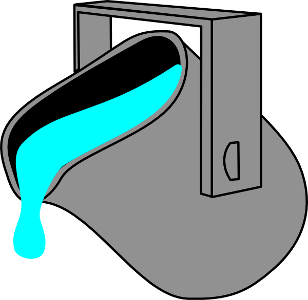 Picture Black And White Library Paint Bucket Clip Art - Drawing Of A Melting Pot (600x586), Png Download