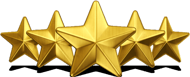 5 Out Of 5 Star Rating (662x270), Png Download