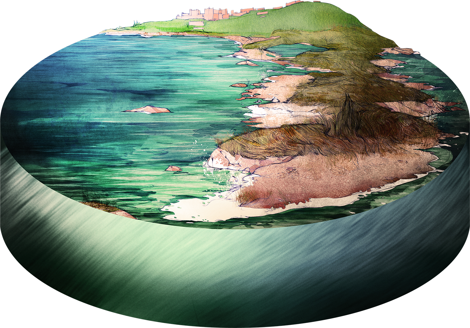 Sea (1500x1046), Png Download