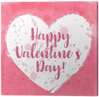 Hand Drawn Watercolor Heart With Calligraphy Text For - Firmenkundengeschäft-schnee-glücklichste Karte (400x400), Png Download