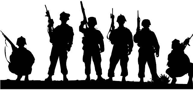 Soldier Silhouette (640x320), Png Download