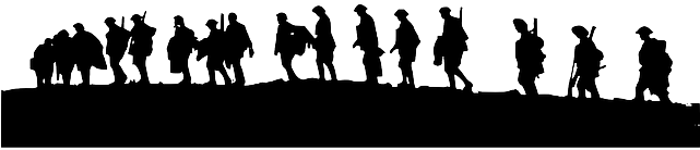 Soldier Vector Army Parade - Silhouette Of Soldiers Walking (640x320), Png Download