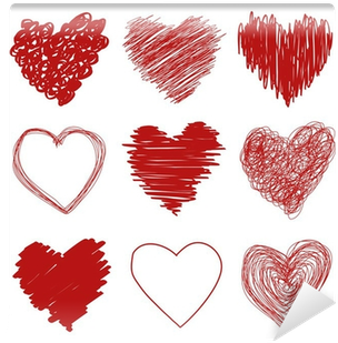 Hand Drawn Hearts Png (400x400), Png Download