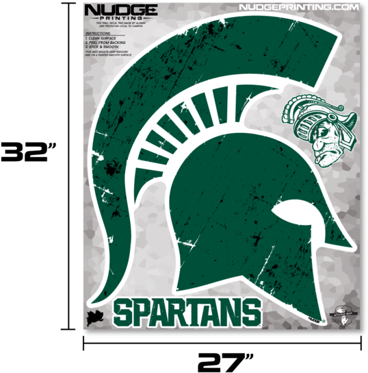 Classic Michigan State University Spartan Helmet Sparty - Michigan State University (600x590), Png Download
