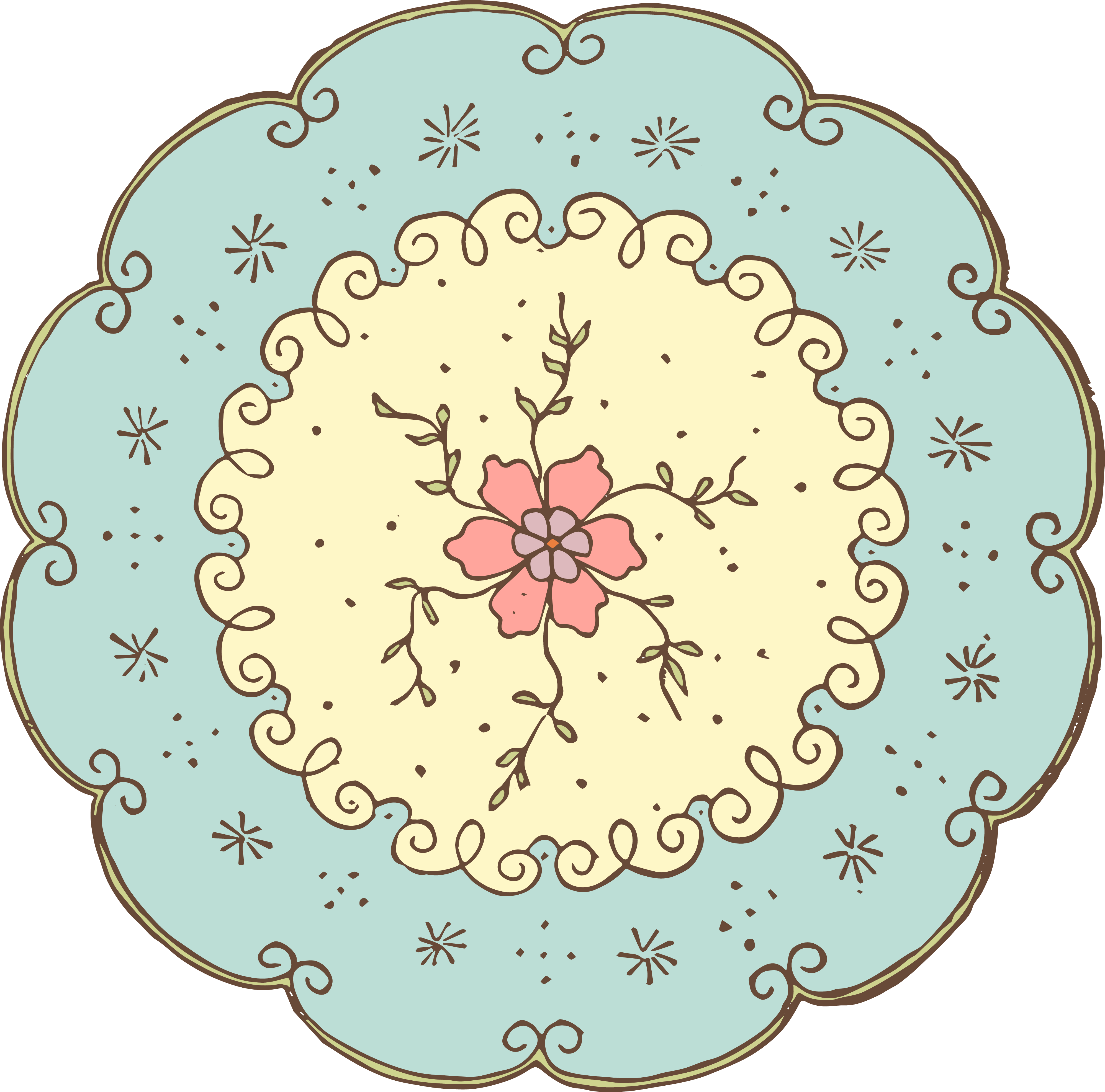 Blue Doily Clip Art - Vintage Doilies (3990x3945), Png Download