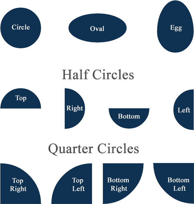 Half Circle And Quarter Circle (700x700), Png Download