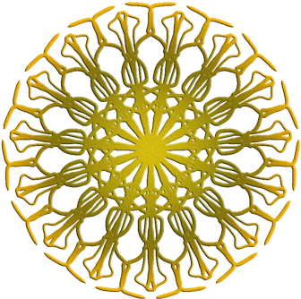 Golden Mandala, Golden Mandala, Mandala, Zetangle Png - Mandala Dourada Png (360x360), Png Download