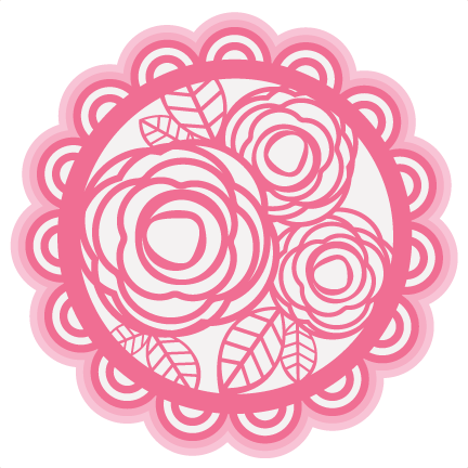 Layered Rose Doily Svg Cutting File For Scrapbooking - Scalable Vector Graphics (432x432), Png Download