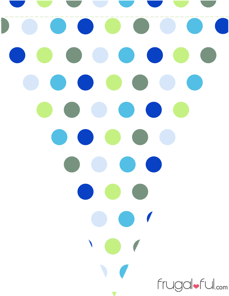 Free Printable Blue & Green Triangle Banner Template - Birthday (791x1024), Png Download