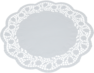 Doilies Round 34cm - Dekorativní Krajky Kulaté 34 Cm 100 Ks (72334) (360x360), Png Download