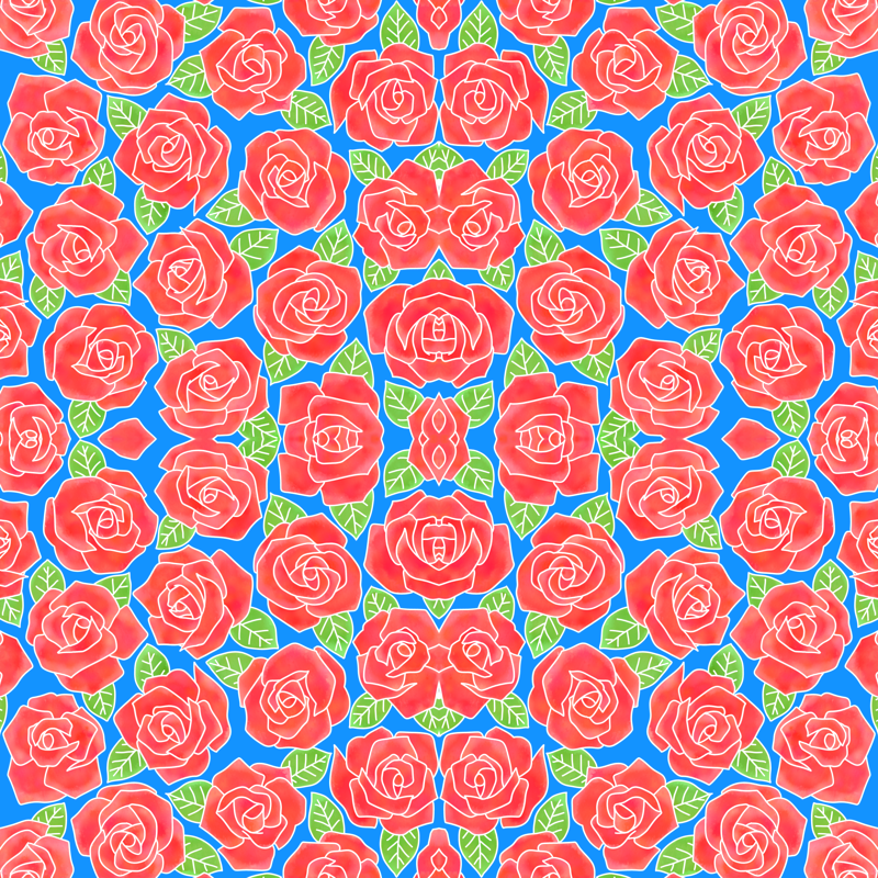 Dense Rose Watercolor Red - Circle (800x800), Png Download