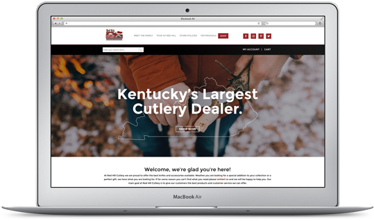 Red Hill Cutlery Web Design - Website (600x351), Png Download