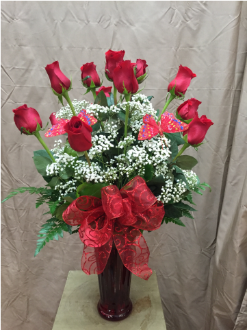 Dozen Red Roses By Park Florist - Martinez Park Florist (480x480), Png Download
