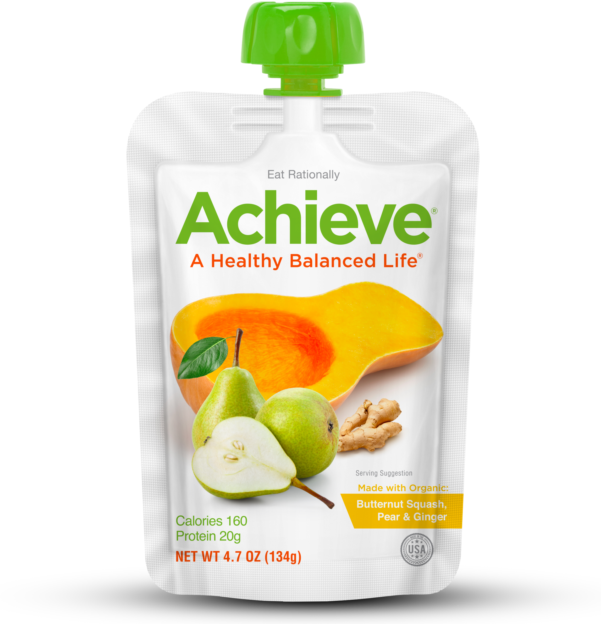 Butternut Squash, Pear & Ginger - Achieve Food Pouches (2048x2361), Png Download