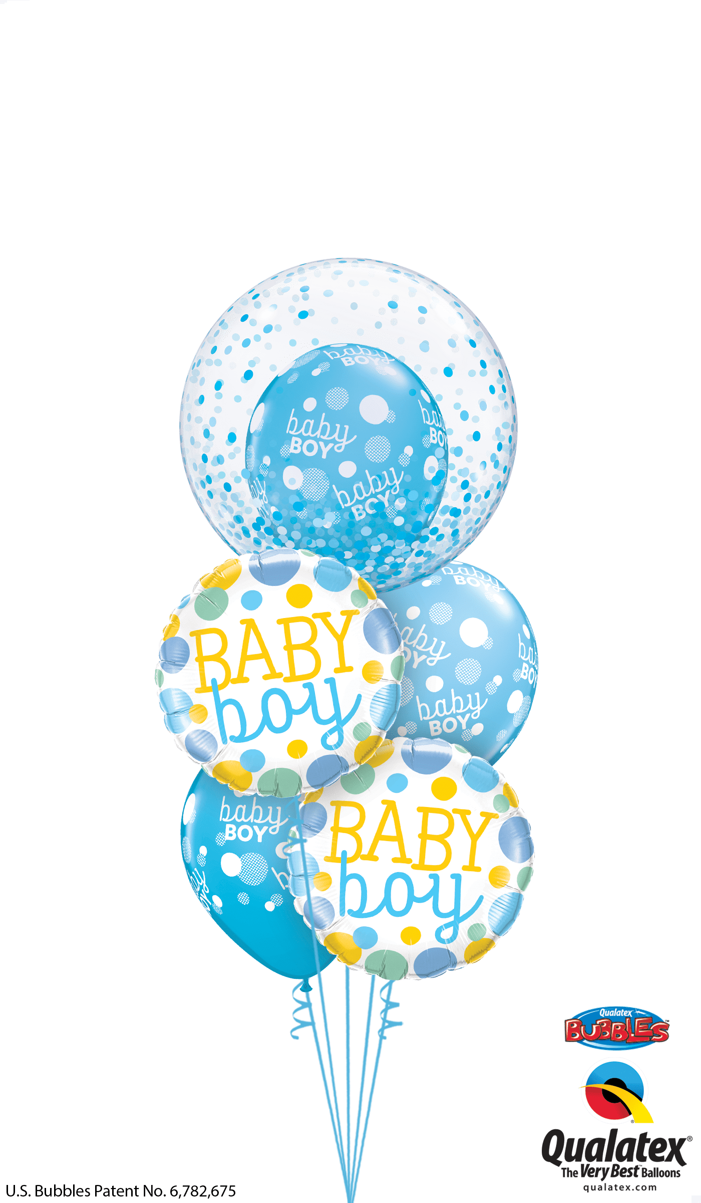 Baby Boy Blue Confetti Dots - Bubble Balloon Confetti Dots (350x600), Png Download