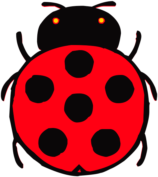 Beetle, Ladybug, Red, Insect, Drawing, Cute, Kids - Beetle Drawing For Kids (574x640), Png Download