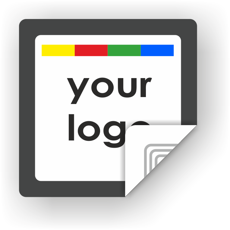 Picture Of Custom Logo Square Sticker Border - Sticker (763x763), Png Download