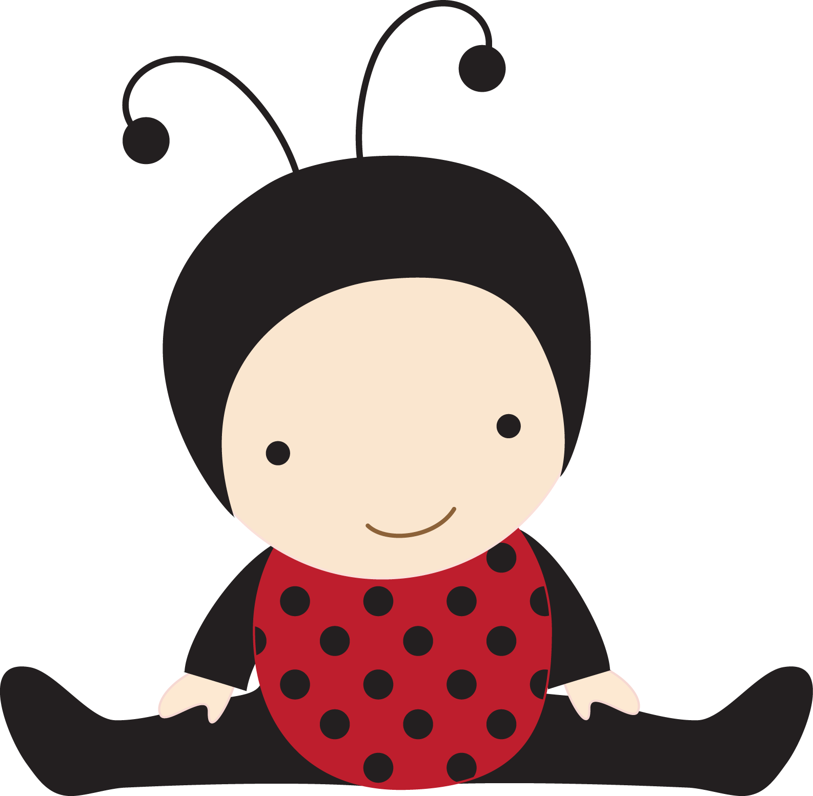 Ladybugs Clipart Birthday - Baby Ladybug Clip Art (1586x1553), Png Download