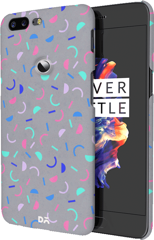 Dailyobjects Confetti Blue Case Cover For Oneplus 5t - Oneplus 5 Slim Case, Orzly Slim-stand Protective [anti-scratch] (900x900), Png Download