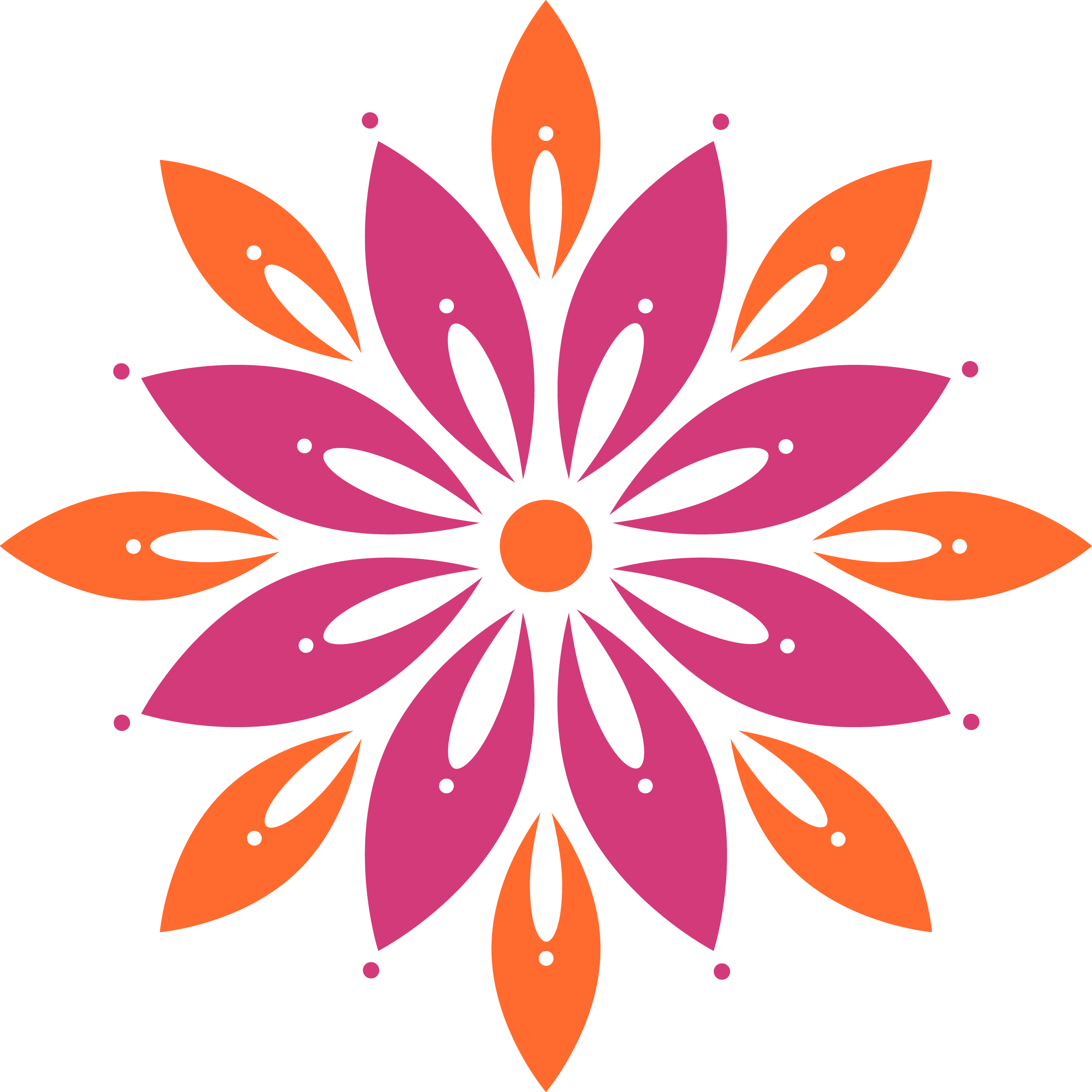 Orange Flower Clipart Day - Designs Of Different Flowers (2550x2550), Png Download