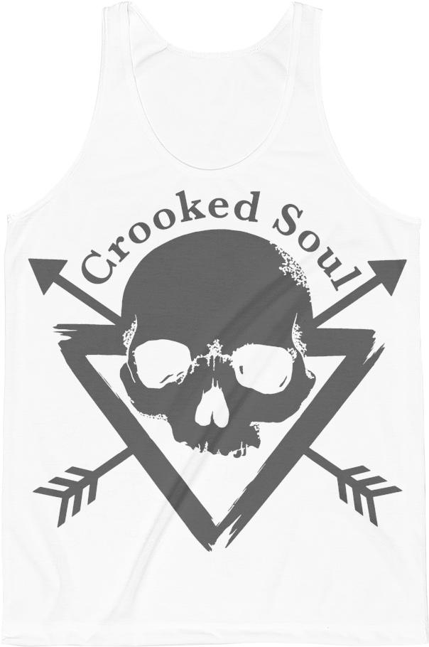 Crooked Soul Black Skull Tank (1000x1000), Png Download