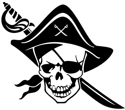 Black Skull Png High-quality Image - Pirate Skull (600x430), Png Download