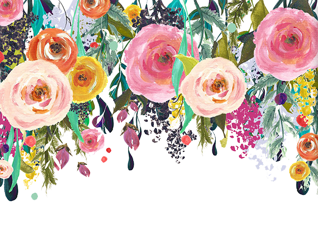 Free Watercolor Blooming Orange Twig With Flowers - 60th Birthday Floral Invitation (647x498), Png Download