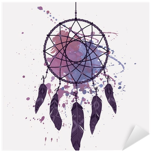 Vector Illustration Of Dream Catcher With Watercolor - Coque Samsung S5 Attrape Reve (400x400), Png Download