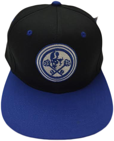 Glb Blue And Black Skull Snap Back - Baseball Cap (398x525), Png Download