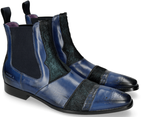 Ankle Boots Elvis 12 Saphir Wellington Night Blue Hair - Chelsea Boot (477x477), Png Download