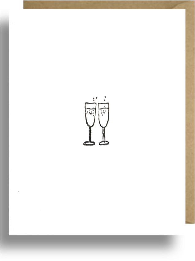 Champagne Toast - Cartoon (640x1024), Png Download
