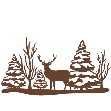 Reindeer Winter Scene Svg Scrapbook Cut File Cute Clipart - Christmas Free Svg Files For Scan N Cut (432x432), Png Download