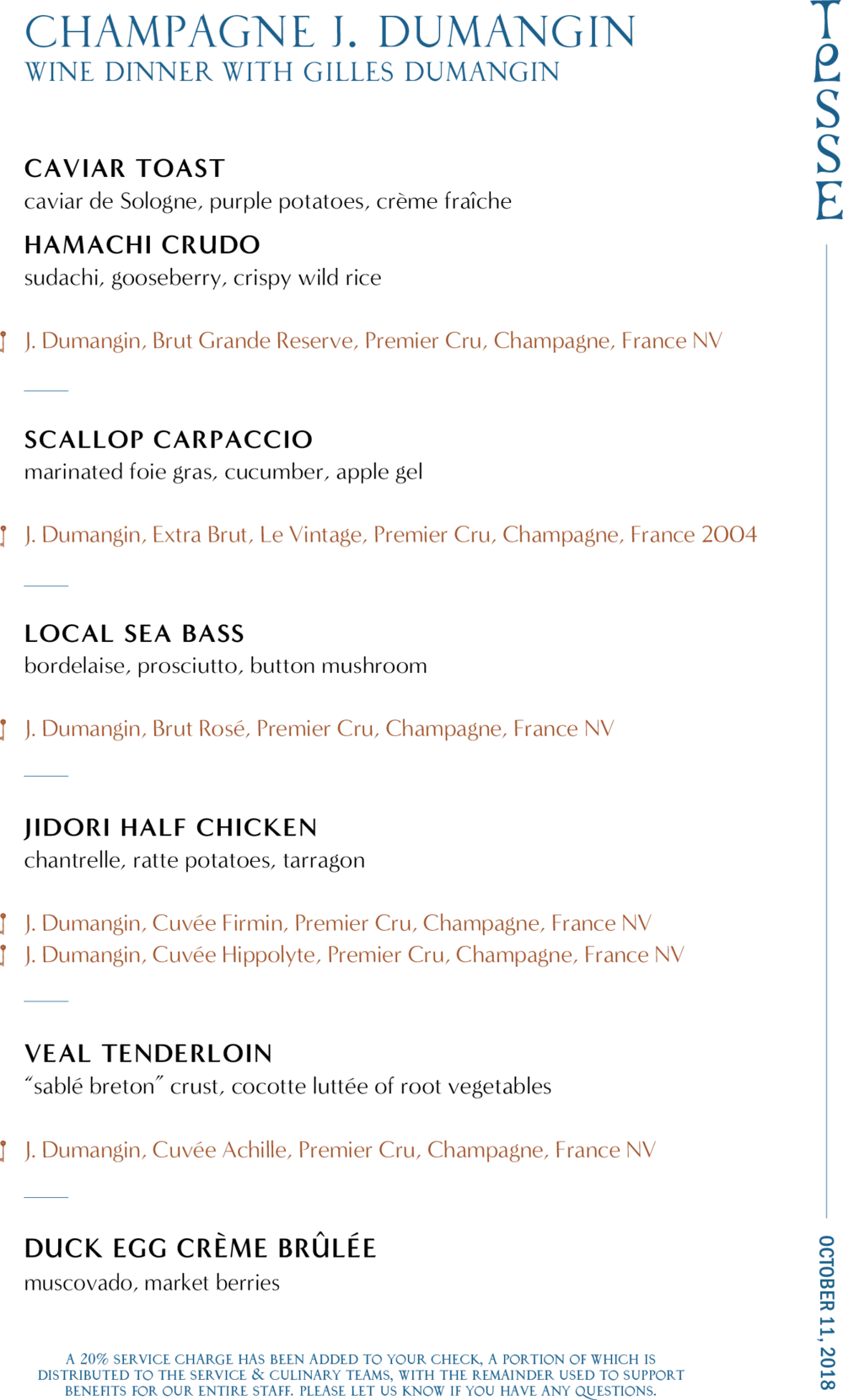 Champagne Dumangin Wine Dinner Menu Adv - Champagne Dumangin Champagner Sekt & Co. Brut (1000x1662), Png Download