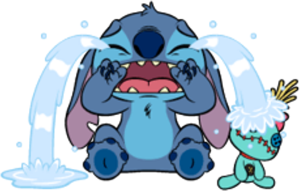 Vector Royalty Free Stitches Clipart Sad - Stitch Animated Stickers (1024x1024), Png Download