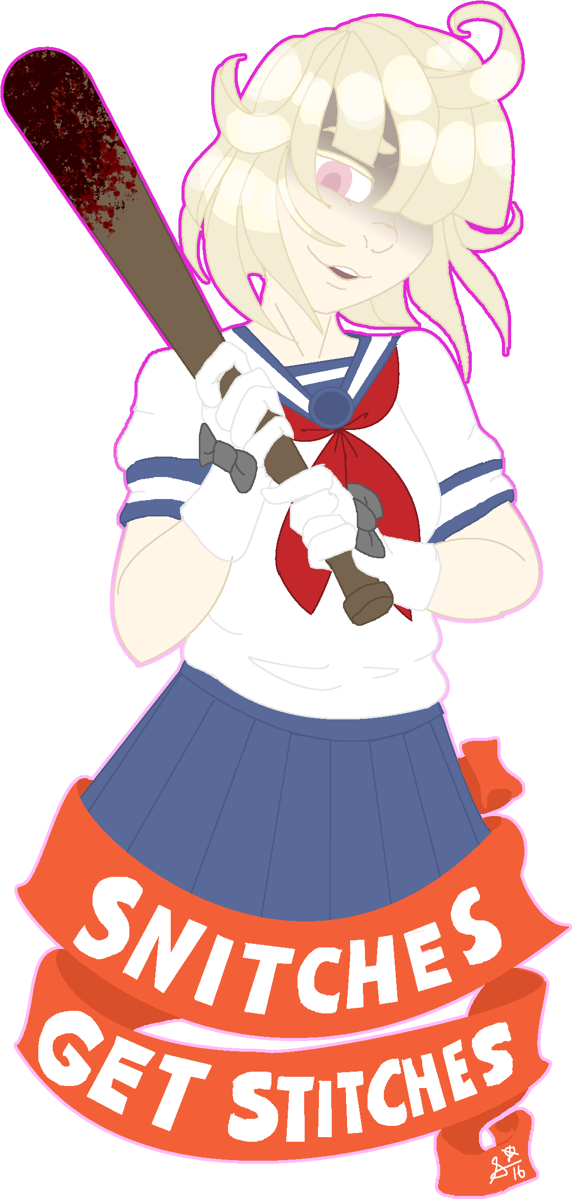 Snitches Get Stitches - Yandere Simulator (1709x2544), Png Download