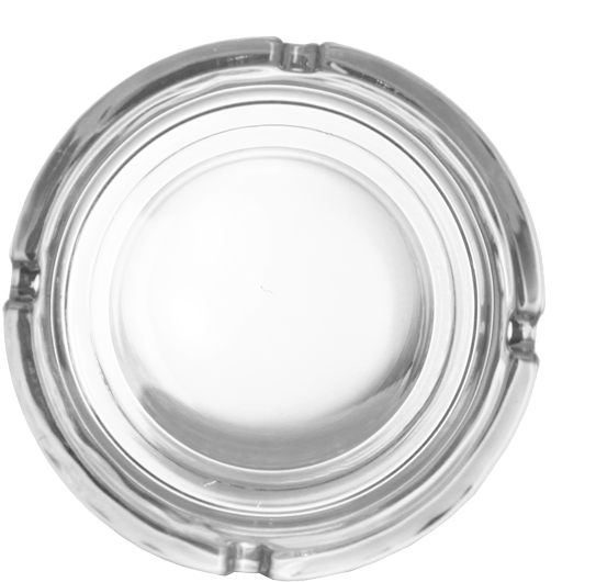 Barconic Glassware Printed Glass Ash Tray - Clear (600x606), Png Download