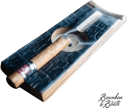 Wooden Cigar Ashtray Handcrafted From Bourbon Barrel - Liberty Half Dollar Coin Ring (500x500), Png Download