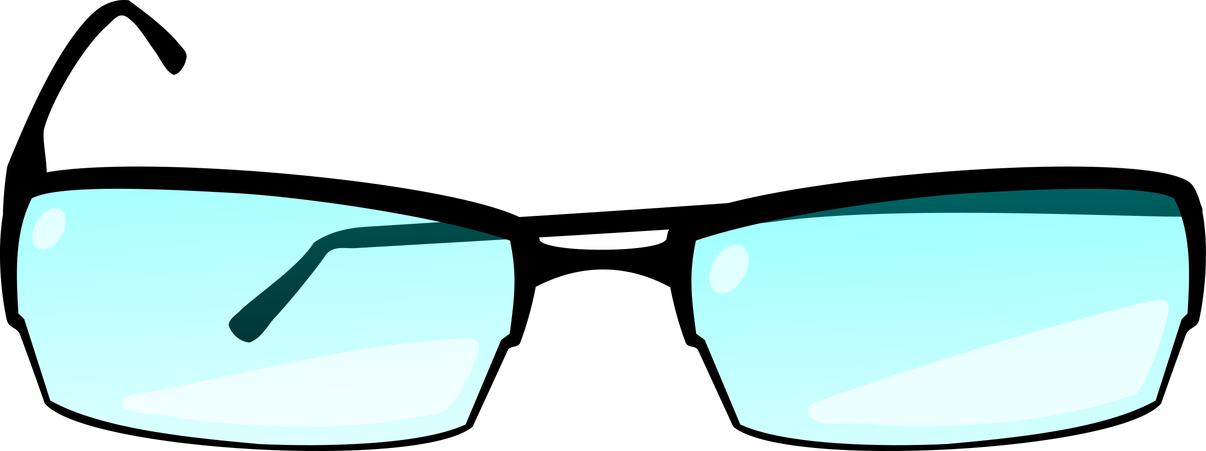 Glasses Png Image - Glasses Glare Clipart (2400x898), Png Download