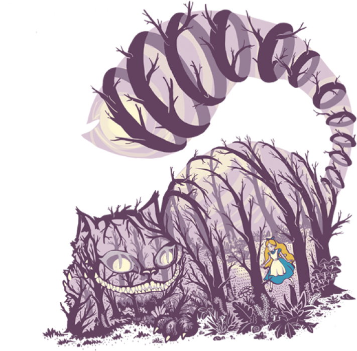 Alice, Alicia En El País De Las Maravillas, Gato De - Absolom In Alice In Wonderland (800x707), Png Download