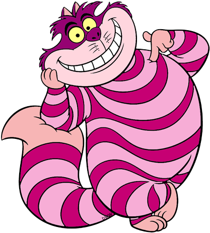 Cheshire Cat Clipart Disney - Love You Cheshire Cat (425x472), Png Download