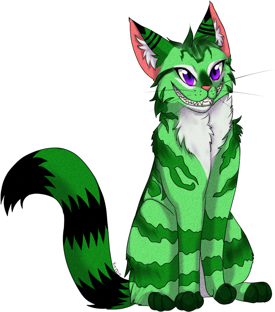 The Green Cheshire Kato Cheshire Cat Cheshire Cat Ocs - Cat Yawns (1280x1280), Png Download