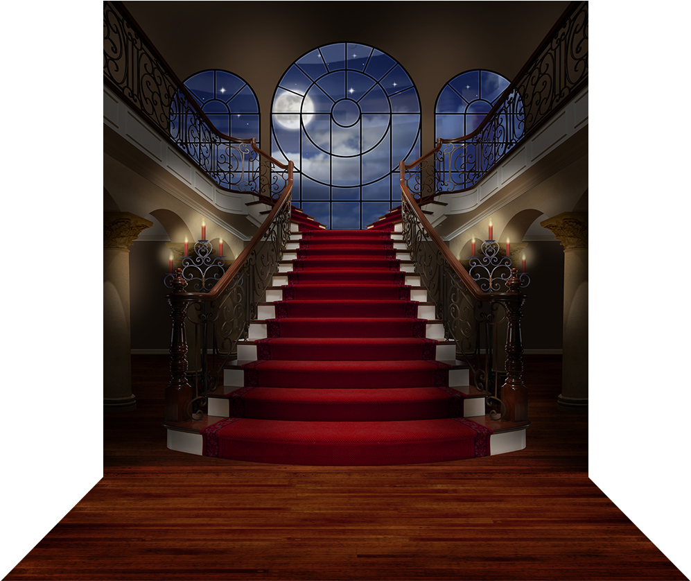 Palace Staircase With Wood Floor - Phantom Of The Opera Backdrop (1000x1000), Png Download