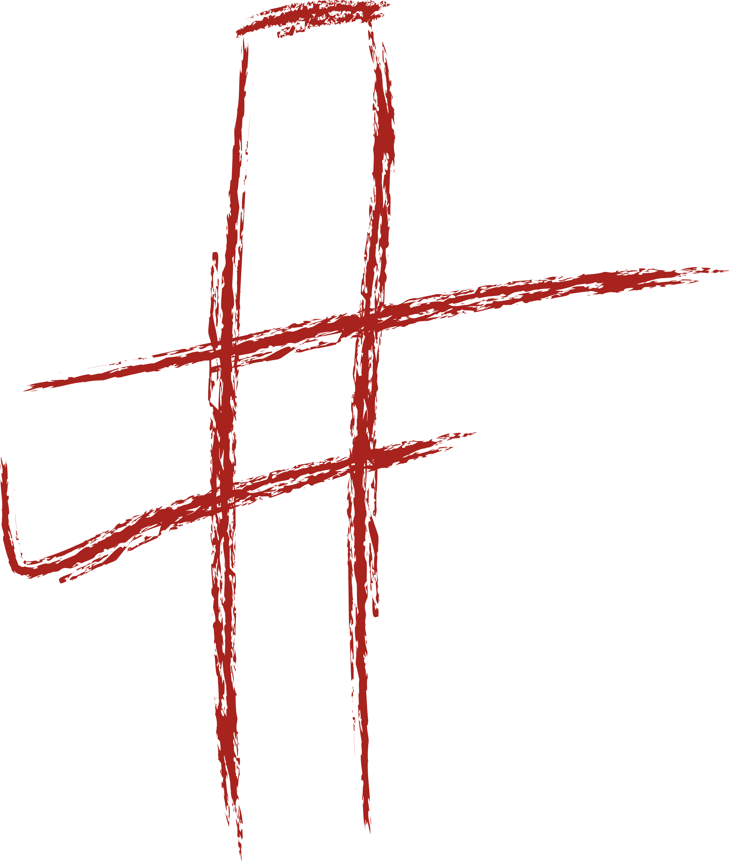 Brushstroke Cross In Red - Cross (2550x3008), Png Download