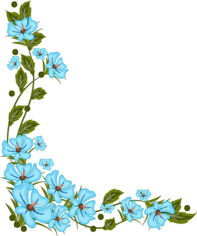 Flower Patterns, Flower Decorations, Paint Cards, Embroidery, - Esquineros Bordes Decorativos Png (693x829), Png Download