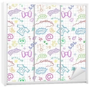 Vector Design For Teenager Seamless Textile Print With - Motif (400x400), Png Download