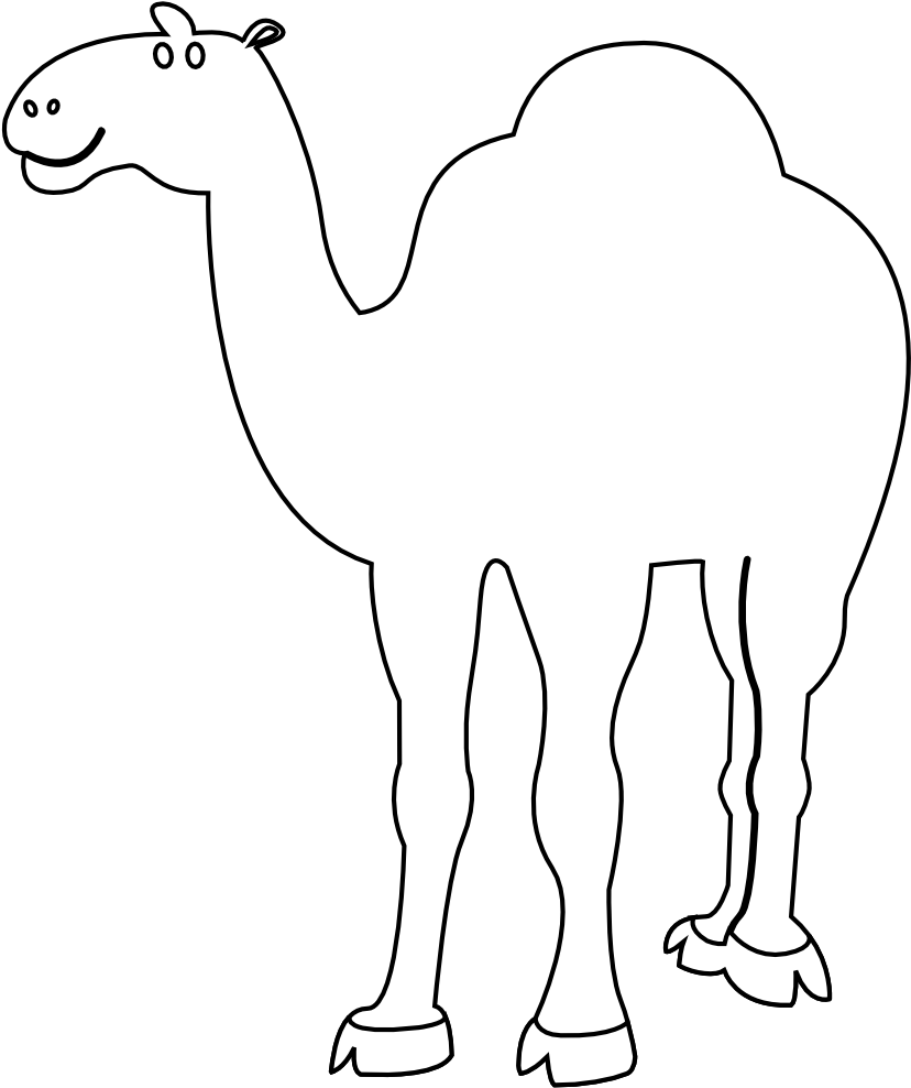 Christmas Camel Clipart Png - Camel With Black Background (999x999), Png Download